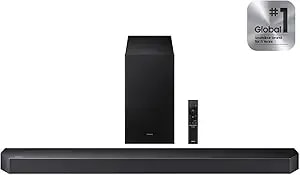 Samsung Q-Series Hw-q600f 3.1.2 Channel Soundbar With Wireless Subwoofer, Dolby Atmos, Q-Symphony, Adaptive Sound, Bluetooth Wireless Audio, Home Theater Tv Sound Bar