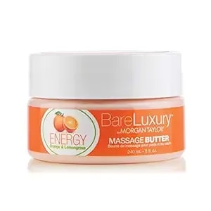 Morgan Taylor Bareluxury Energy Orange & Lemongrass Butter Jar, 8 Oz – Nourishing Pedi/Mani Butter With Orange & Lemongrass For Soft, Hydrated, And Energized Skin
