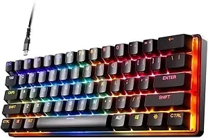Steelseries New Apex 9 Mini – Hotswap Optical Mini Keyboard – 60% Compact Design – Optical Switches – Rgb Customization – Aluminum Alloy Frame – Double Shot Pbt Keycap