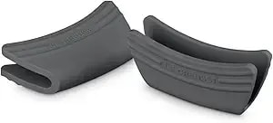 Le Creuset Silicone Set Of 2 Handle Grips, 5" X 2 1/2" Each, Oyster