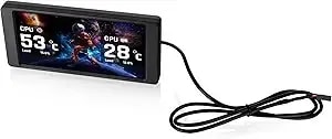 Thermaltake 6.0 Inch Lcd Screen Kit; 1480x720p; Ttrgbplus 3.0 Supported; Type-C To Usb (9-Pin); Standalone; Black; Ac-079-oo1nan-a1