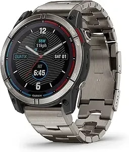 Garmin Quatix® 7x Solar Edition, Marine Gps Smartwatch, Solar Charging Capabilities, Durable Watch With Flashlight, Tide Changes And Anchor Drag Alerts, Waypoint Marking