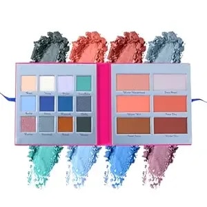 Profusion Cosmetics Fold Out Face Makeup Palette, All-In-One Makeup Kit With 12 Eyeshadows, 4 Blushes & 2 Highlighters, Long Lasting Smudge-Proof Powders, Vegan & Cruelty-Free