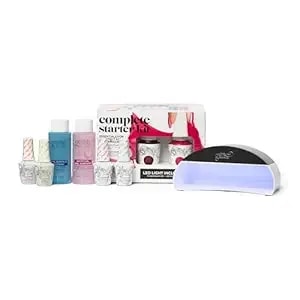 Gelish Complete Starter Kit – Led Light, Ph Bond, Foundation, Top It Off Coat, Nourish, Gel Polish Colors For Long-Lasting Gel Manicures At Home Or Salon