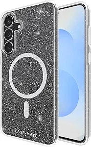 Case-Mate Samsung Galaxy s25 Fe 5g Case [Magnetic & Wireless Charging] Sheer Sparkle Phone Case [12ft Drop Protection] - Premium Phone Cover For Samsung Galaxy s25 Fe 5g Case 6.7" - Twilight Silver