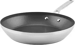Kitchenaid 71010 3-Ply Base Brushed Stainless Steel Nonstick Frying Pan/Fry Pan/Skillet, 12 Inch