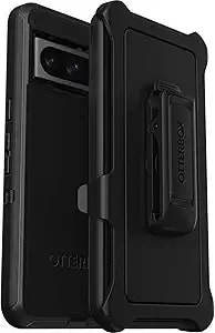 Otterbox Google Pixel 8 Pro Defender Series Case - Black, Rugged & Durable, With Port Protection, Includes Holster Clip Kickstand