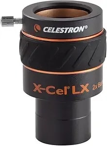 Celestron 93529 1.25 Inch X-Cel Lx 2x Barlow Lens, Black