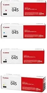 Canon Crg-045 4-Color Complete Toner Cartridge Set