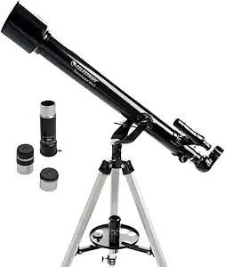 Celestron - Powerseeker 60az Telescope - Manual Alt-Azimuth Telescope For Beginners - Compact And Portable - Bonus Astronomy Software Package - 60mm Aperture