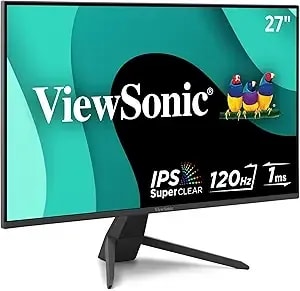 Viewsonic vx2770-Mhd 27 Inch 1080p Monitor, Ips Display With 120hz And Variable Refresh Rate For Ultimate Home Entertainment, Eye Care Technology, Hdmi, And Displayport Inputs