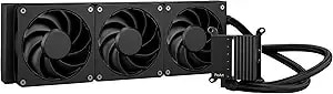 Asus Proart Lc 360 All-In-One Aio Cpu Liquid Cooler Amd am4 am5 & Intel Lga 1700, 1200, 115x Support, With Illuminated System Status Meter And Three Matte Black Alphacool Apex Stealth Metal Power Fans