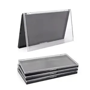 Magnetic Makeup Palette With Clear Top, 3pack Empty Eyeshadow Pan Dispensing Storage Box With 60pcs Adhesive Metal Stickers For Diy Cosmetics Lipstick Blush Powder-7.71”x4.33”Palette