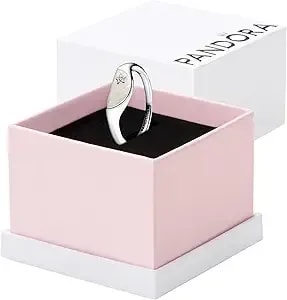 Pandora Me Halved Enamel Signet Ring - Sterling Silver Ring With Cubic Zirconia & Enamel - Includes Gift Box