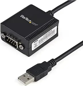 Startech 6ft (1.8m) 1-Port Ftdi Usb To Serial rs232 Adapter Cable With Com Retention, Usb To rs232 Adapter - Taa