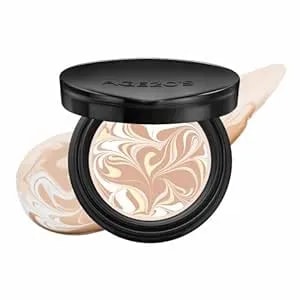 [Mini Size] age20'S Signature Essence Pact - 17n - Vegan Korean Cushion Foundation - Pack Of 1 - Cream Foundation, Dewy & Glow Finish, Natural Coverage, Spf 50+ - 0.14 Oz