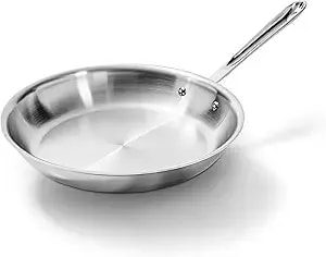 All-Clad d3® Stainless Steel 12 Inch Frying Pan- Made In The Usa- The Original Bonded Professional Cookware- Oven Safe & Induction Compatible
