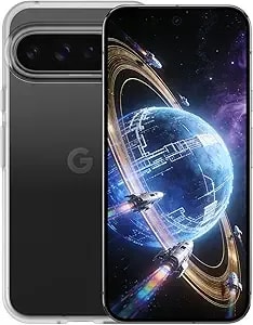 Google Pixel 9 Pro Xl Cell Phone, 128gb Unlocked Android Phones, Ai Smartphone 5g With Gemini, 16gb Ram, 6.8" Super Actua Oled, Triple Rear Camera, International Model,Obsidian, Bundle Clear Case