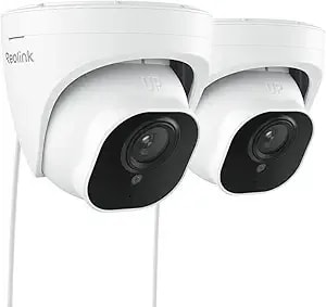 Reolink 5mp Poe Security Camera, Surveillance Outdoor Indoor For Home, Person/Vehicle/Pet Detection, Time-Lapse, Work With Smart Home, 100ft Ir Night Vision, Support 512gb Sd Card, Rlc-520a(Pack Of 2)