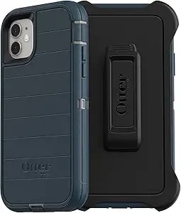 Otterbox Defender Series Rugged Case & Holster For Iphone 11 Only (Not For The Pro Model) - Non Retail Packaging - Gone Fishin Blue (With Microbial Defense)