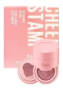 Kaja Blusher - Cheeky Stamp 05 Sassy - Kbeauty, Cute Makeup, Buildable & Blendable Shade With Heart-Shaped Applicator, Sunkissed Finish, Travel Size, Hygienic, Portable, Korean Makeup, 0.17 Oz
