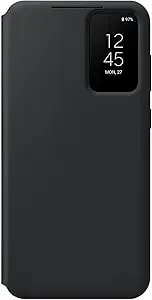 Samsung Galaxy s23+ Plus S-View Wallet Phone Case, Protective Cover W/ Card Holder Slot, Finger Tap Clear Window, Us Version, Ef-zs916cbegus, Black