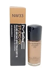Mac Studio Fix Fluid spf15 24hr Matte Foundation + Oil Control - nw33 (1 Fl Oz)