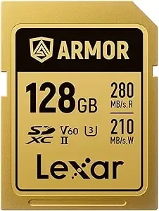 Lexar Armor Gold 128gb Uhs-Ii v60 Sdxc Memory Card