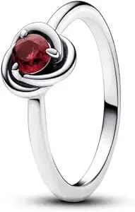 Pandora True Red Eternity Circle Ring 192993c07-56