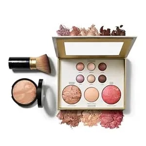 Laura Geller New York Baked Starter Kit- Baked Balance-N-Brighten, Light + Best Of The Best Tuscan Dreams Face Palette + Retractable Angled Kabuki Brush - Holiday 2025 Exclusive