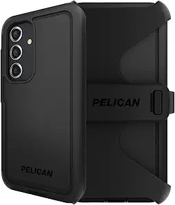 Pelican Voyager - Samsung Galaxy s24 Case [6.2"] [18ft Mil-Std Drop Protection] [Wireless Charging] Rugged Phone Case For Samsung Galaxy s24 With Belt Clip Holster Phone Stand - Anti Scratch - Black