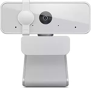 Lenovo Hd 1080p Webcam (300 Fhd) - Monitor Camera With 95° Wide Angle, 360° Rotation Pan & Tilt, Dual Microphones – Attachable Desktop Cam With Privacy Shutter For Remote Work, Streaming & Gaming