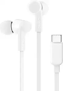 Belkin Soundform Headphones - Wired In-Ear Earphones With Microphone - Wired Earbuds For Ipad Mini, Galaxy & More With Usb-C Connector (Usb-C Headphones) (White)