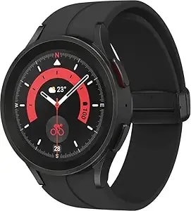 Samsung Galaxy Watch Pro 5 45mm Lte Smartwatch W/ Body, Health, Fitness And Sleep Tracker, Improved Battery, Sapphire Crystal Glass, Gps Route Tracking, Titanium Frame, Us Version, Black