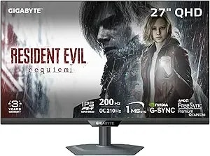 Gigabyte - m27q2-27" Ss Ips Gaming Monitor - Qhd 2560x1440-200hz/Oc 210hz - 1ms Gtg - Amd Freesync Premium, G-Sync Compatible - Type-C Kvm - Hdmi, Dp, Type-C - Height And Tilt Adjustable - Black
