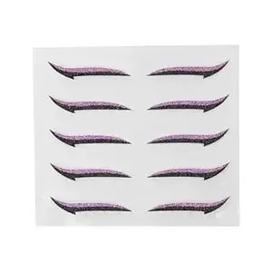 Viola Eyeliner Stickers, Colorful Reusable Waterproof Self Adhesive Eyeliner Stickers Makeup Eyeshadow Face Cat Eye Cosmetic Tape Eye Sticker For Wedding Prom Party, Eye Liners