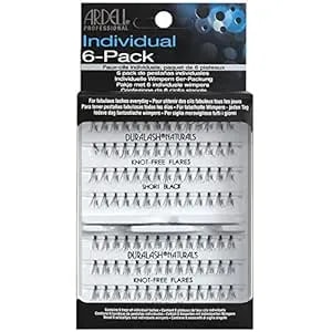 Ardell Individual Lashes - Short Black, Diy Lash Clusters, Knot-Free Cluster Eyelash Extensions, Customizable Lash Extension, 6 Pack