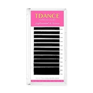 Tdance Lash Extension Matte Black Eyelash Extension C Cc D Dd J B L Curl Volume & Classic Lash Extensions 0.03-0.18mm Thickness Professional Salon Use(0.05-D,10-17 Mm)