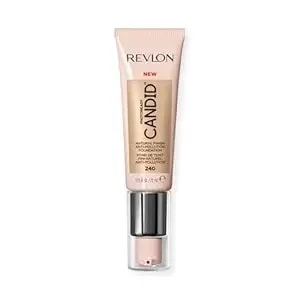 Revlon Liquid Foundation, Photo Ready Candid Face Makeup For Sensitive And Dry Skin, Longwear Sheer-Medium Coverage With Natural Glow Finish, 240 Natural Beige, 0.75 Oz