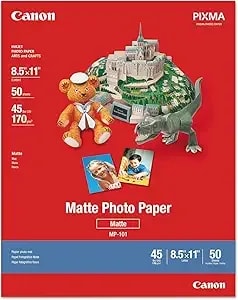 Canon 7981a004 Photo Paper Plus, Matte, 8-1/2 X 11 (Pack Of 50 Sheets)