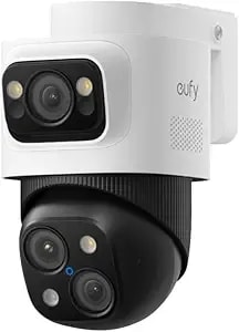 Eufy Poe Bullet-Ptz Cam s4, Nvr Wired Add On Cam, Requires Eufy Nvr, 4k Uhd Triple Lens, 360° Pan And Tilt, 8x Hybrid Zoom, Ai Tracking, Red And Blue Light, Poe Plug And Play, 24/7 Recording