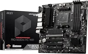 Msi Pro b550m-Vc Wifi Proseries Motherboard (Amd Ryzen 5000 Series, am4, ddr4, Pcie 4.0, Sata 6gb/S, M.2, Usb 3.2 Gen 2, Hdmi/Dp, Wi-Fi 6e, Bluetooth 5.2, Matx)