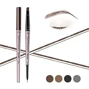 Music Flower Double Ended Eyebrow Pencil, Waterproof Natural Brow Enhancing Pen, Long Lasting Eye Makeup, Pack Of 1, Dark Brown