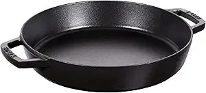 Staub Cast Iron 13-Inch Double Handle Fry Pan - Matte Black