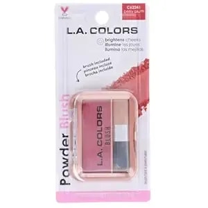 L.A Colors Powder Blush With Applicator, c62241 Berry Plum, 0.13 Oz