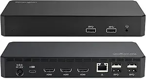 Kensington sd4760p 11-In-1 Usb-C Docking Station Triple Monitor Displaylink Docking Station, 3xhdmi, 100w Charging For Laptop, 6xusb A, Ethernet, Audio, For Mac And Windows Driver Require k33622na
