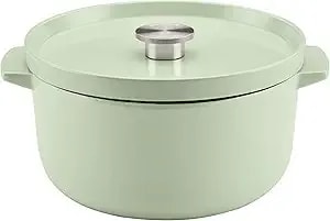 Kitchenaid Enameled Cast Iron Dutch Oven/Casserole, 6 Quart, Pistachio