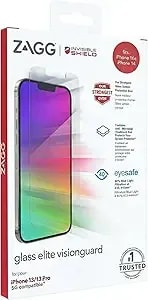 Zagg Glass Elite Screen Protector For Iphone 17e, Iphone 14/16e/13/13 Pro - 5x Stronger Tempered Glass, Scratch & Smudge-Resistant, Visionguard Blue-Light Protection, Invisibleshield, Easy To Install