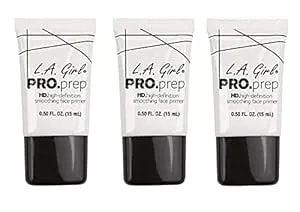 L.A. Girl High Definition Smoothing Face Primer With Vitamin E, Assortment, 0.5 Fl Oz (Pack Of 3)