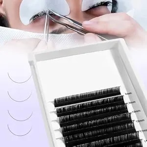 Single Root Lash Extension C Curl Individual Lashes 0.05mm Matte Black Classic Volume Lashes Extensions 8-15mm Mixed Trays For Professional Classic Salon Volume Eyelash Extension